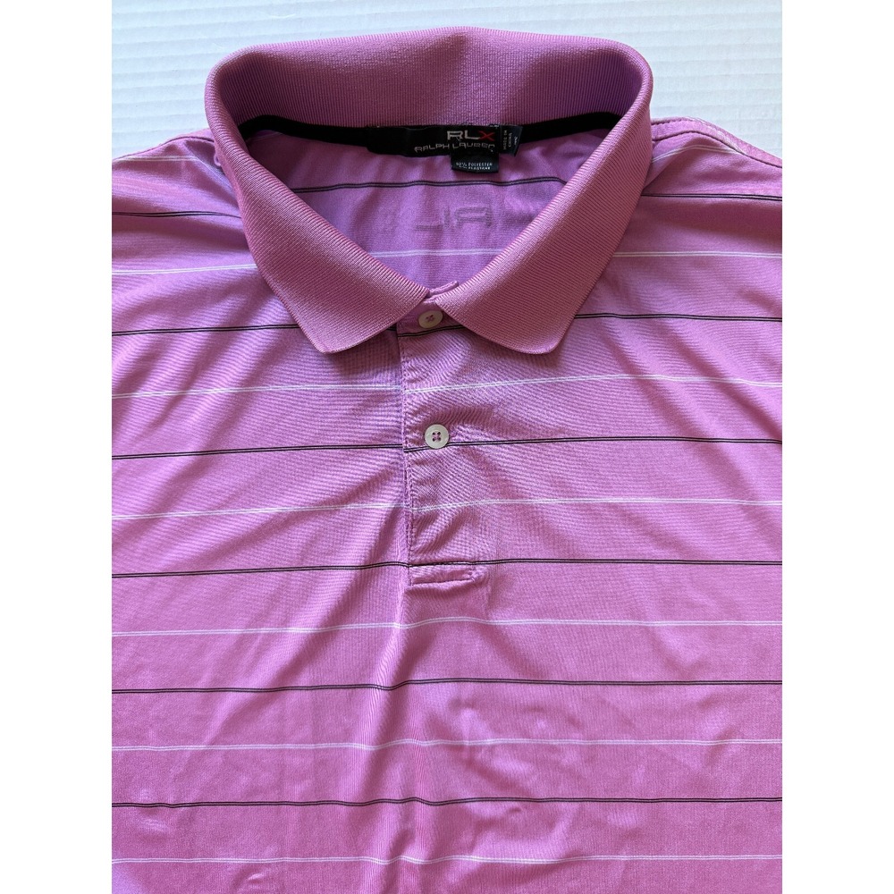 RALPH LAUREN RLX - Men's Las Vegas Paiute Resort Pink Golf Polo‎ Shirt - X-Large